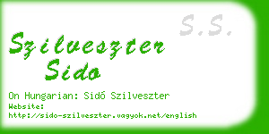szilveszter sido business card